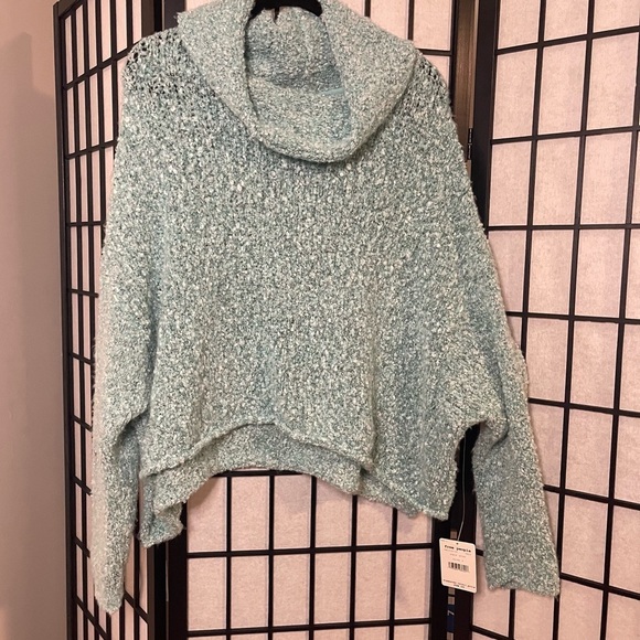 Free People Sweaters - NWT Free People BFF Aquamarine Cowl Neck Sweater Small